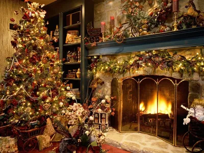 Картинки красивые новогодние картинки, дед мороз, рождество, ёлки, игрушки,  снег, мороз, вкусняшки, hd качества - обои 1280x800, картинка №76091