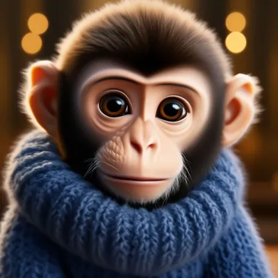 Просто красивая обезьянка! милая …» — создано в Шедевруме