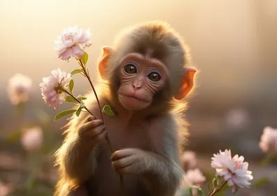 Красивая обезьяна проводит время на природе | Бесплатно Фото
