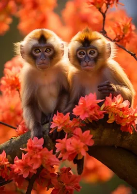 Красивые обезьяны на открытом воздухе | Бесплатно Фото