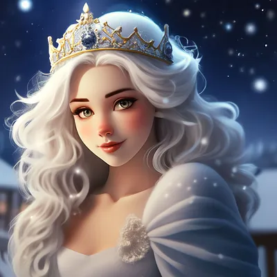 Красивая декабрьская принцесса, с …» — создано в Шедевруме