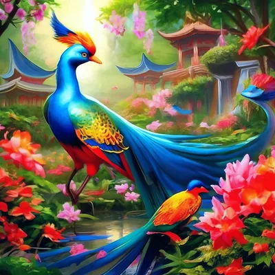 Наклейка на авто Красивые цветы птицы узоры орнаменты - купить по выгодным  ценам в интернет-магазине OZON (711156861)