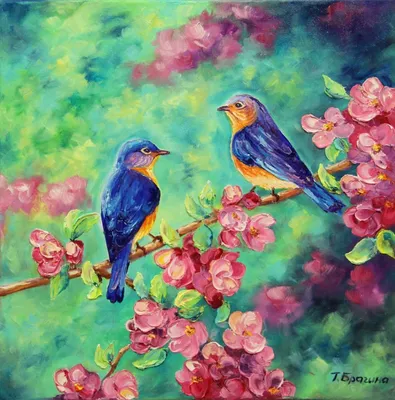 Backyard Birds\" by Russell Cobane | Красивые птицы, Краска, Обои с птицами