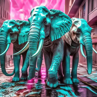 Самый красивый слон в мире, …» — создано в Шедевруме