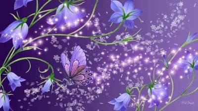Красивые Бабочки И Красивые Цветы. Весенний Пейзаж Фотография, картинки,  изображения и сток-фотография без роялти. Image 56962738