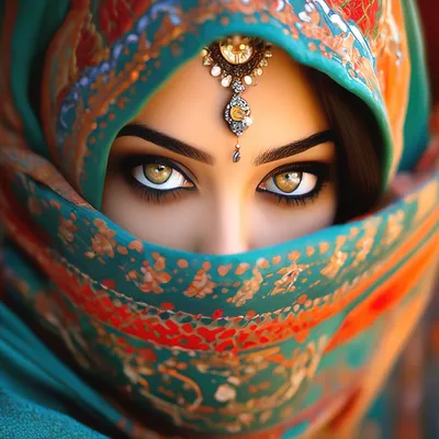 Красивые восточные глаза, лицо …» — создано в Шедевруме