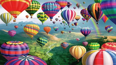 Воздушные шары, красиво, эстетично, …» — создано в Шедевруме