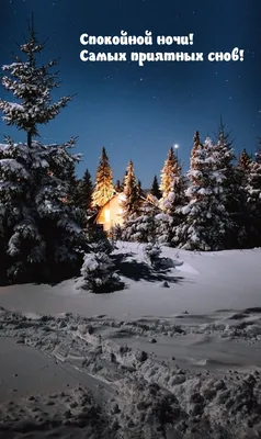 Открытки с пожеланием доброй зимней ночи