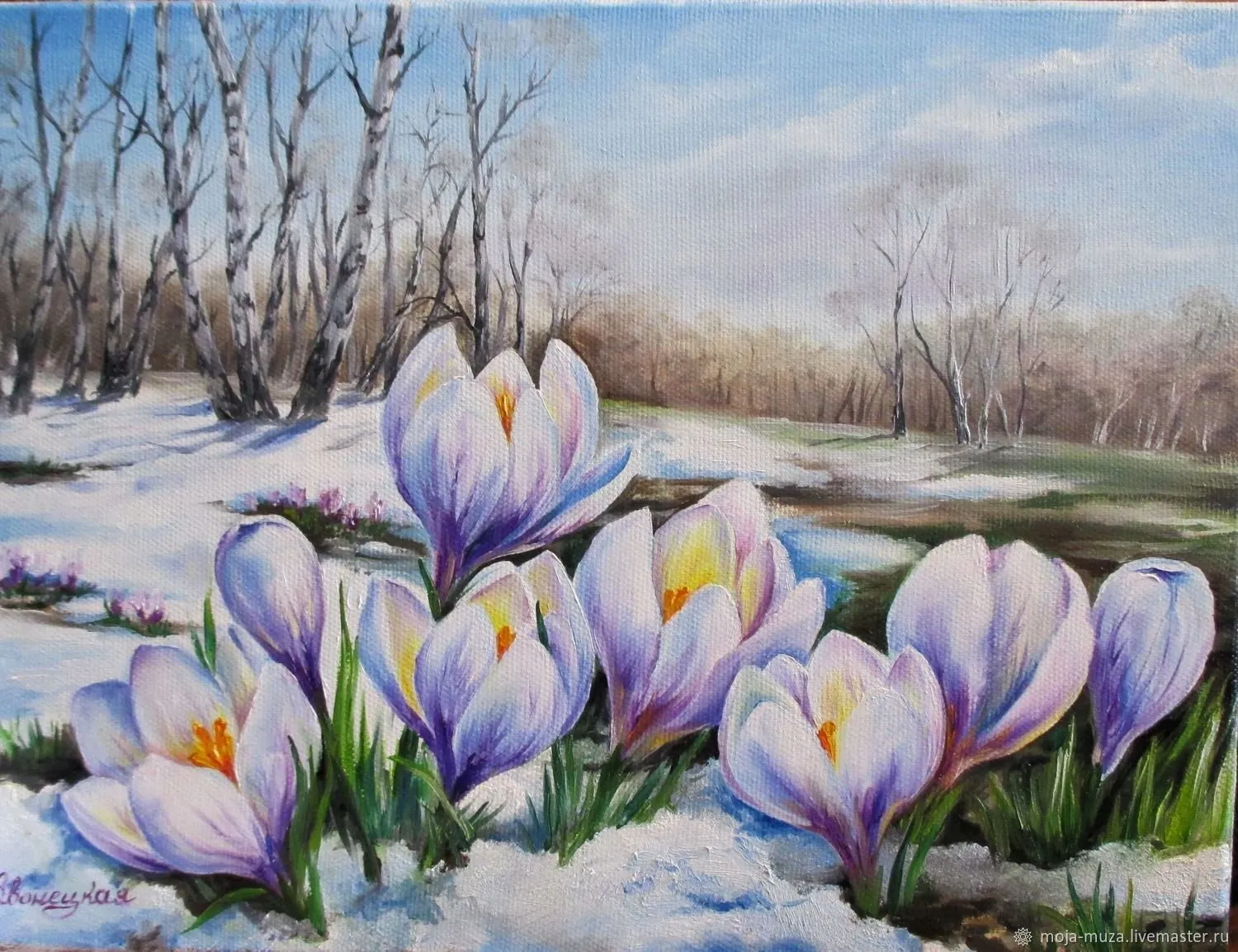 Весенний пейзаж рисунки