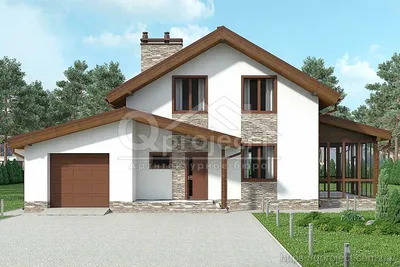 Красивый двухэтажный дом 10х12 м. | Arplans.ru - проекты домов | Дзен