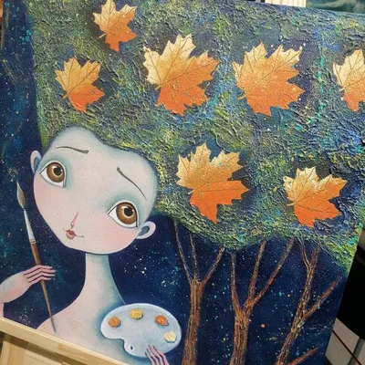 Картина маслом - Краски осени | живопись на холсте современного художника  купить в Санкт-Петербурге