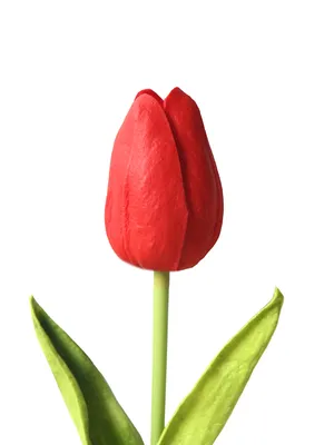 Феникс презент - Искусственный цветок Красный Тюльпан из полиуретана. /  34х3,5х3,5см арт.88292
