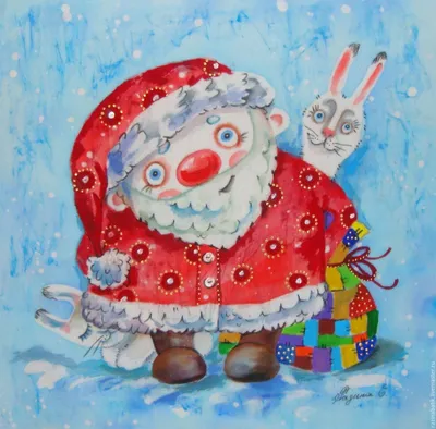 Новогодняя наклейка \"Веселый Дед Мороз\", для школы и детского сада купить  по выгодной цене в интернет-магазине OZON (1271348971)