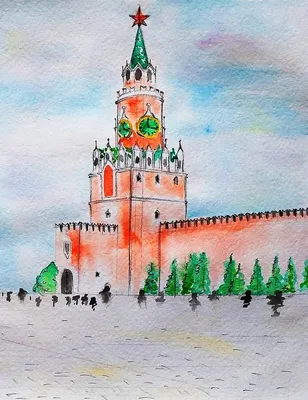 Легкий рисунок кремля - 67 фото