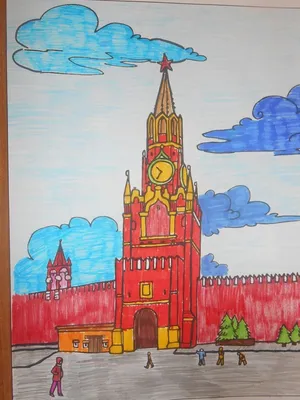 Московский кремль рисунок карандашом - 70 фото