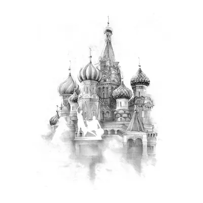 Графический рисунок кремля - 55 фото