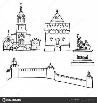 Поэтапное рисование кремля для дошкольников - 71 фото