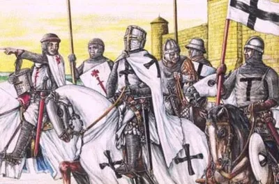 Черный и белый рыцарь крестоносцев Стоковое Изображение - изображение  насчитывающей армянских, армянках: 209754703