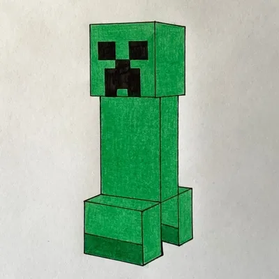 Minecraft крипер» — создано в Шедевруме