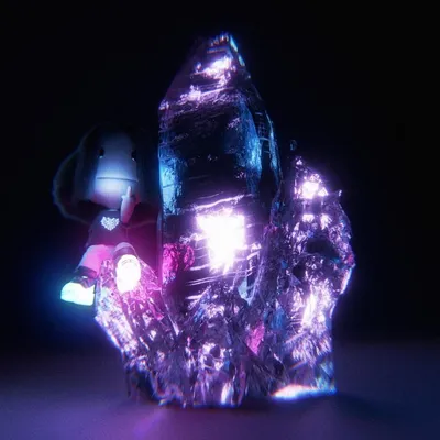 Светящийся мерцающий кристалл | Пикабу