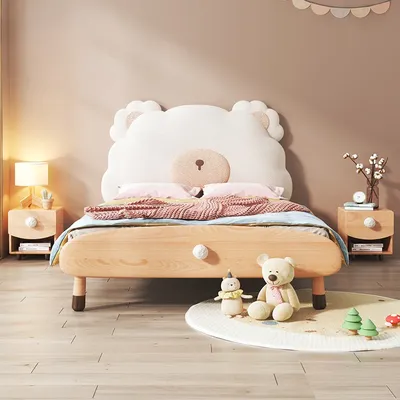 Детские кровати из массива дерева, креативные Мультяшные детские кровати в  современном стиле принцессы, односпальные кровати, домашняя мебель |  AliExpress