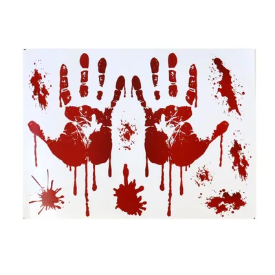 Украшение на Хэллоуин, «сделай сам», наклейки на стену, Кровавые руки,  кровавый фартук, страшный ужас, строительные принадлежности | AliExpress