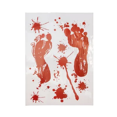 Наклейка декоративная Кровавые следы Руки купить по выгодной цене в  интернет-магазине OZON (198073549)