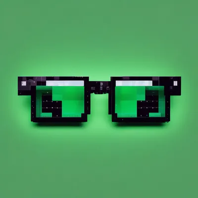 Крутые пиксельные чёрные очки на …» — создано в Шедевруме