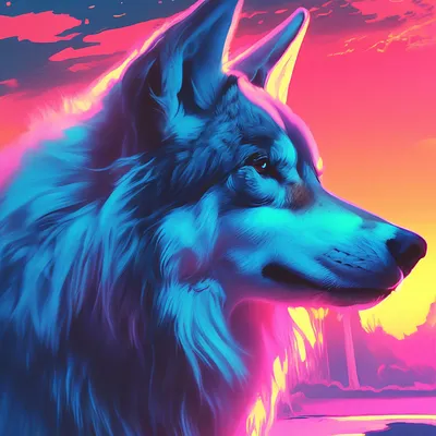 морда волка освещена голубым светом, обои волк картинки фон картинки и Фото  для бесплатной загрузки