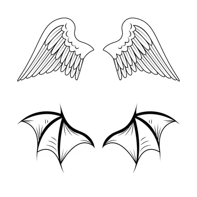 Мультяшные крылья демона - 62 фото
