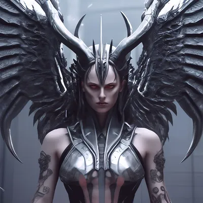 3d белые крылья ангела и темный дьявол, крылья демона. концепция рая и ада.  костюм на хэллоуин | Премиум векторы