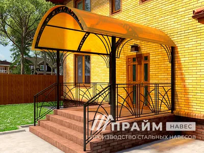 Маленькое кованое крыльцо для частного дома ККР-176: купить в Москве, фото,  цены
