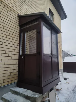 Лестница на крыльцо частного дома в деревне Курово. Записки монтажника