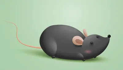 Иллюстрация Новогодняя Крыса в стиле 2d, графика, персонажи |