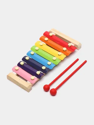 Купить Ксилофон из сосны, 8 нот, ударная клавиша C, музыкальная игрушка для  малышей | Joom