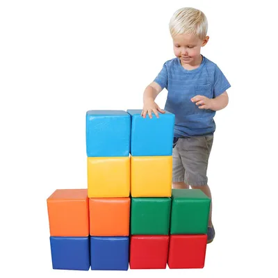 Набор цветных кубиков, 16 штук, 6 × 6 см для детского сада от ТД Детство