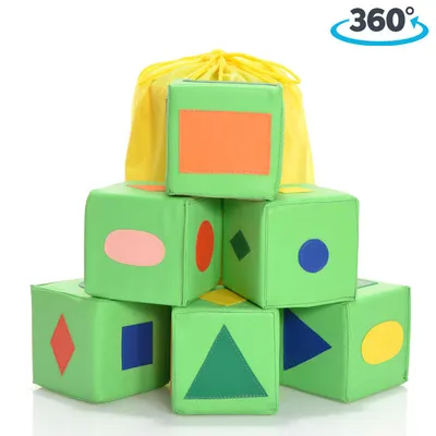 Большие кубики для детей, мягкий конструктор от компании \"Радуга Детства\" -  купить с доставкой по выгодным ценам в интернет-магазине OZON (775522000)