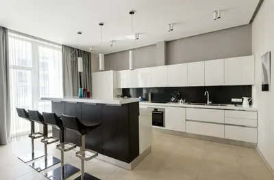 Кухня в стиле минимализм: изображения для скачивания | Кухни белый верх  серый низ Фото №1577481 скачать