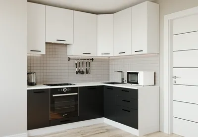 Угловой кухонный гарнитур на заказ в современном стиле Модель №12 –  Дизайн-Мебель