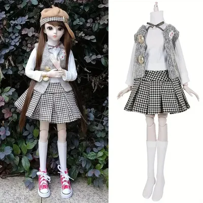 1/3 Bjd Doll Outfit Set Clothes Headwear Girl Dolls Cosplay - Temu