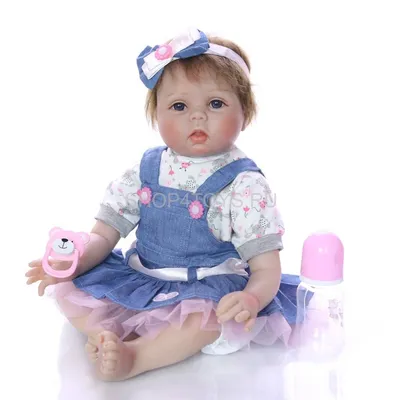 Купить Силиконовая Коллекционная Кукла Реборн Reborn Мальчик Вовочка (  Виниловая Кукла ) Высота 55 см