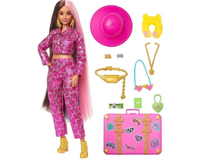 Кукла Барби Extra Doll #14 розовая из 2 предметов, блестящая куртка с  питомцем и щенком, дополнительные гибкие шарниры, кукла HHN06 | AliExpress