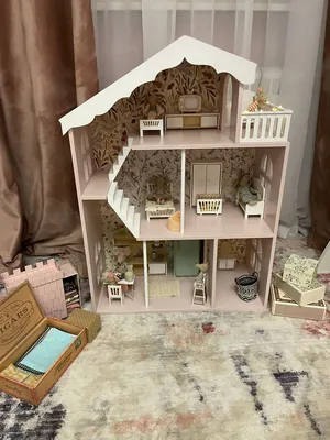 Кукольный домик конструктор SHARKTOYS для девочек с мебелью светом куклами  4 этажа 11 комнат купить по цене 5810 ₽ в интернет-магазине Детский мир