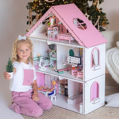 Купить Большой кукольный дом с мебелью 91 см. (321 деталей) недорого в  интернет-магазине Gigatoy.ru