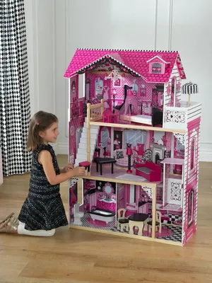 M-WOOD - Кукольные домики и мебель - Кукольный домик с мебелью «Особняк с  пристройкой»