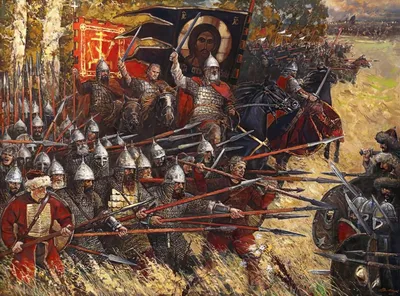 Куликово поле, с реставрированным планом Куликовской битвы в 8 день  сентября 1380 г. | Президентская библиотека имени Б.Н. Ельцина
