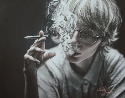Курящие люди арт - 49 фото