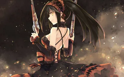 HD wallpaper: black hair, Date A Live, weapon, anime, anime girls, long  hair | Wallpaper Flare