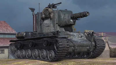 Брошенный танк КВ-2 с буксировочными тросами [1] — военное фото