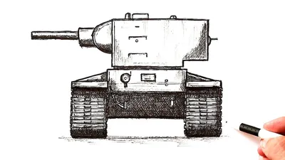 Рисунок советского тяжелого танка кв-1 - обои на телефон